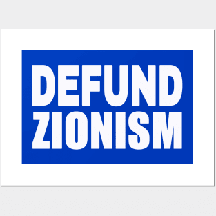 Defund Zionism - White - Back Posters and Art